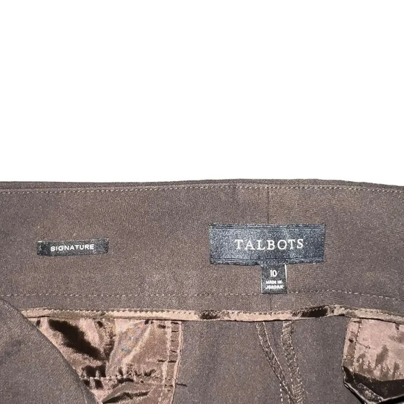 Talbots Brown Signature Straight Leg Dress Pants‎ Size 10 - Picture 3 of 5